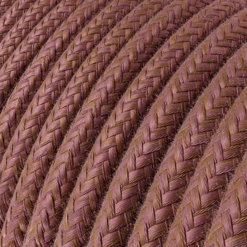 Câble textile Marsala coton - L'Original Creative-Cables - RX11 rond 2x0,75mm / 3x0,75mm