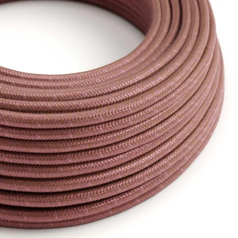 Câble textile Marsala coton - L'Original Creative-Cables - RX11 rond 2x0,75mm / 3x0,75mm