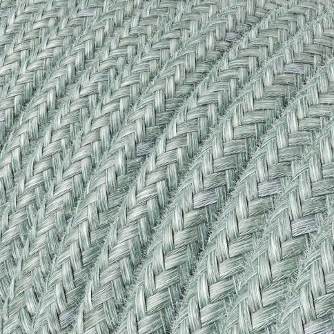 Câble textile Bleu clair brumeux coton - L'Original Creative-Cables - RX12 rond 2x0,75mm / 3x0,75mm