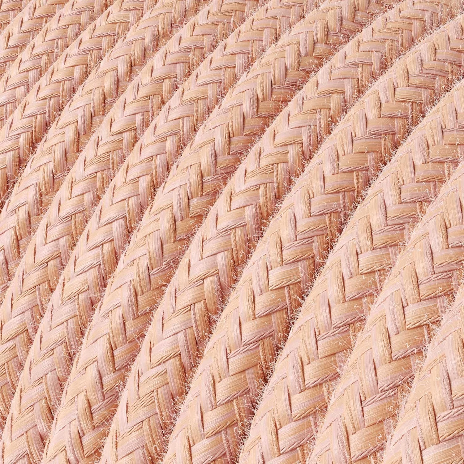 Câble textile Rose saumon coton - L'Original Creative-Cables - RX13 rond 2x0,75mm / 3x0,75mm