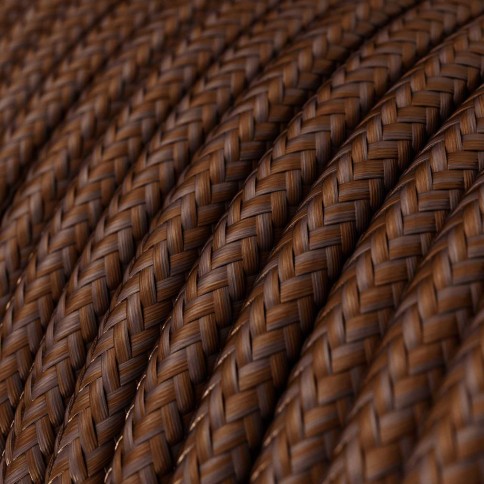 Câble textile Rouille brillant - L'Original Creative-Cables - RM36 rond 3x0.75mm
