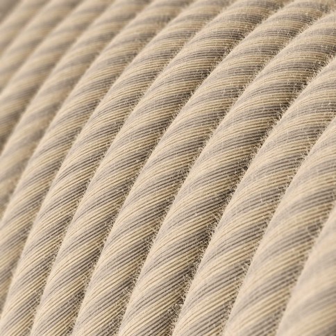 Câble textile Paille coton et lin Vertigo - L'Original Creative-Cables - ERD20 rond 2x0.75mm / 3x0.75mm