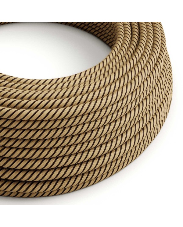 Câble textile Tabac coton et jute Vertigo - L'Original Creative-Cables - ERD21 rond 2x0,75mm / 3x0,75mm