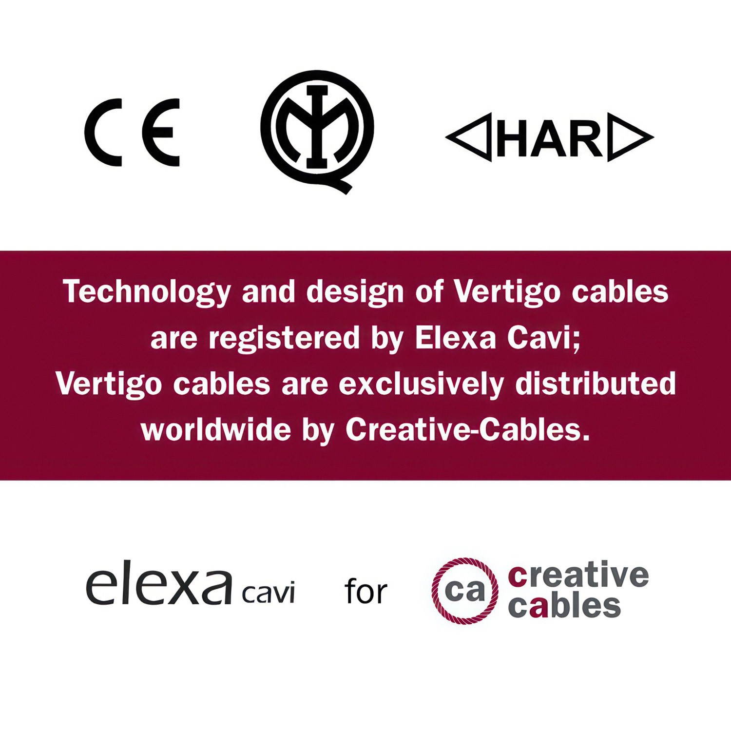 Câble textile Marron Regimental Vertigo brillant - L'Original Creative-Cables - ERM61 rond 2x0,75mm / 3x0,75mm