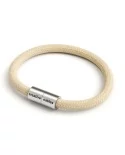 Bracelet avec fermoir magnétique argent mat et câble RN06 (Jute)