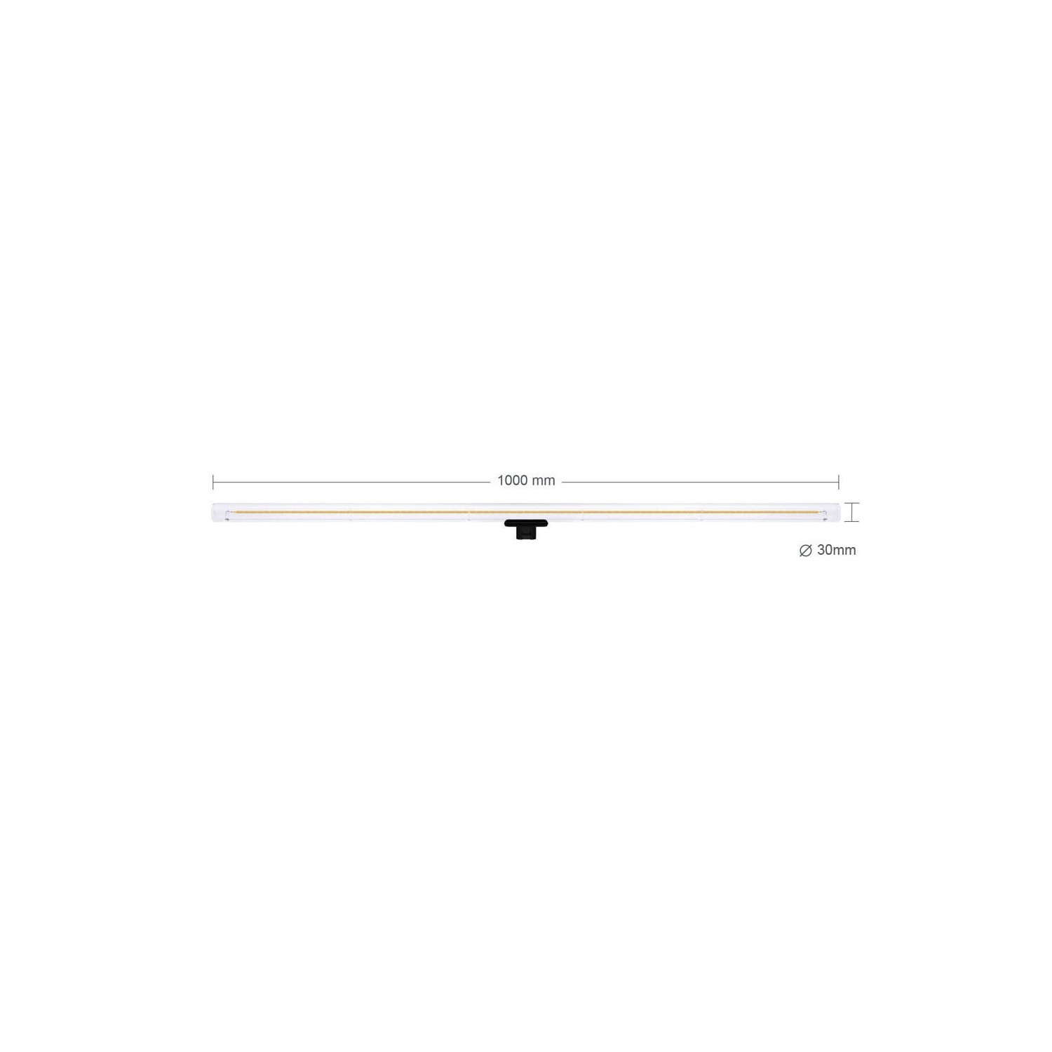 Ampoule tube LED Transparente S14d - 1000 mm de longueur 13W 720Lm 2200K Dimmable