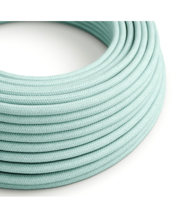 Câble textile Vert céladon coton - L'Original Creative-Cables - RC18 rond 2x0,75mm / 3x0,75mm