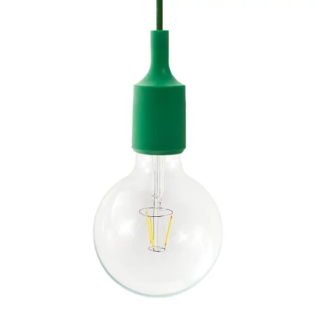 Suspension fabriquée en Italie avec câble textile et finition silicone - Vert