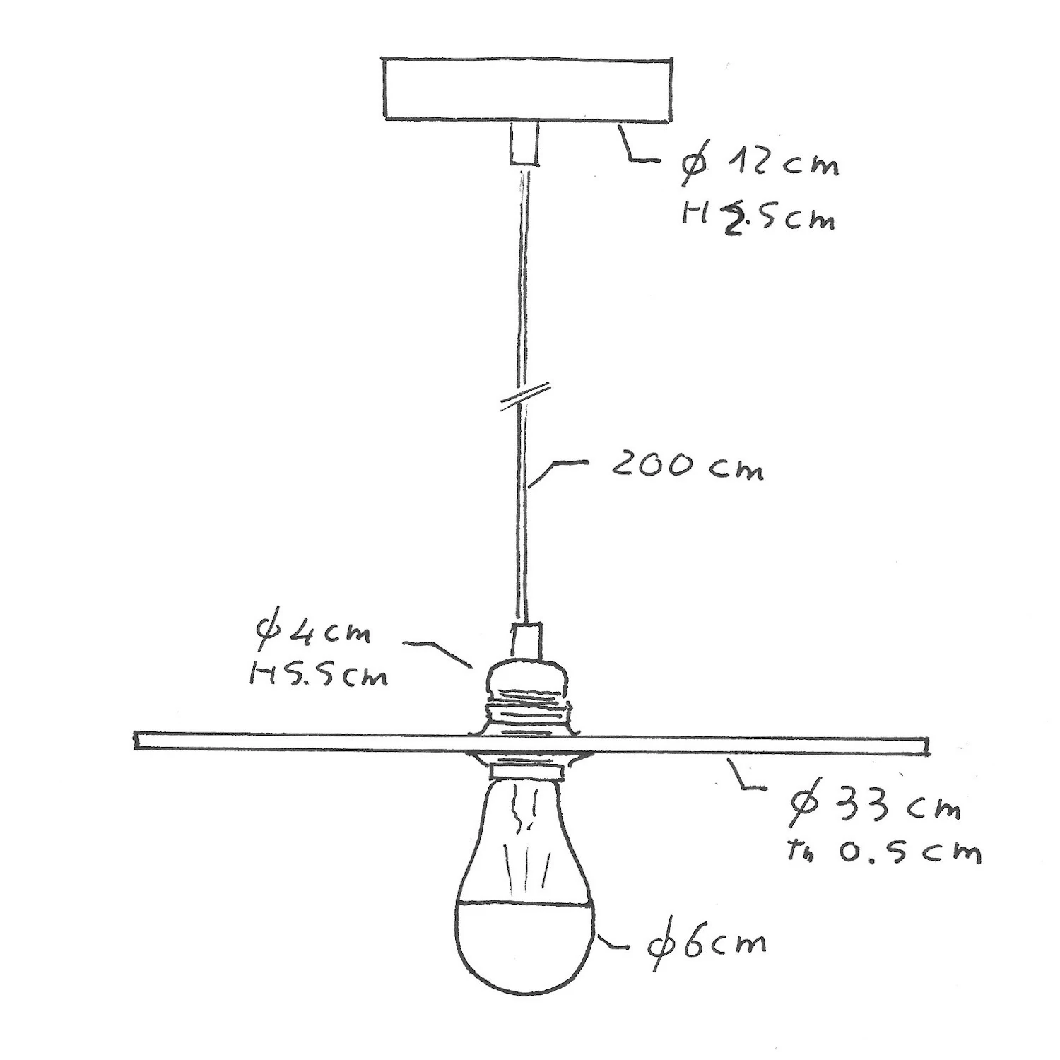 Suspension fabriquée en Italie avec câble textile, abat-jour UFO en bois double face et finition en métal