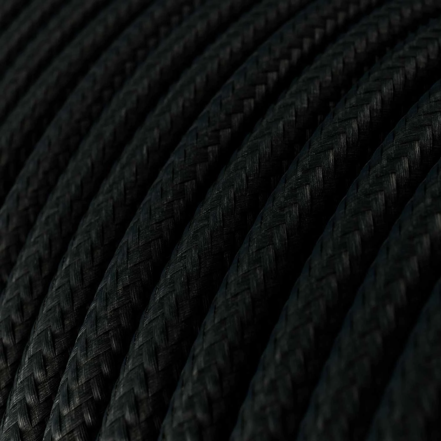 Suspension fabriquée en Italie avec câble textile, abat-jour Prisme en ciment et finition en métal