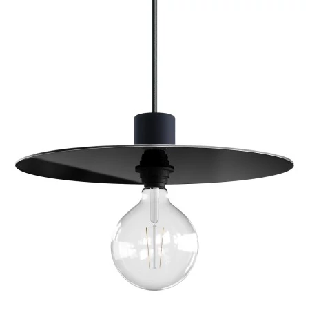 Plat Ellepì oversize en Dibond pour suspensions d’extérieur, diamètre 40 cm - Made in Italy - Noir