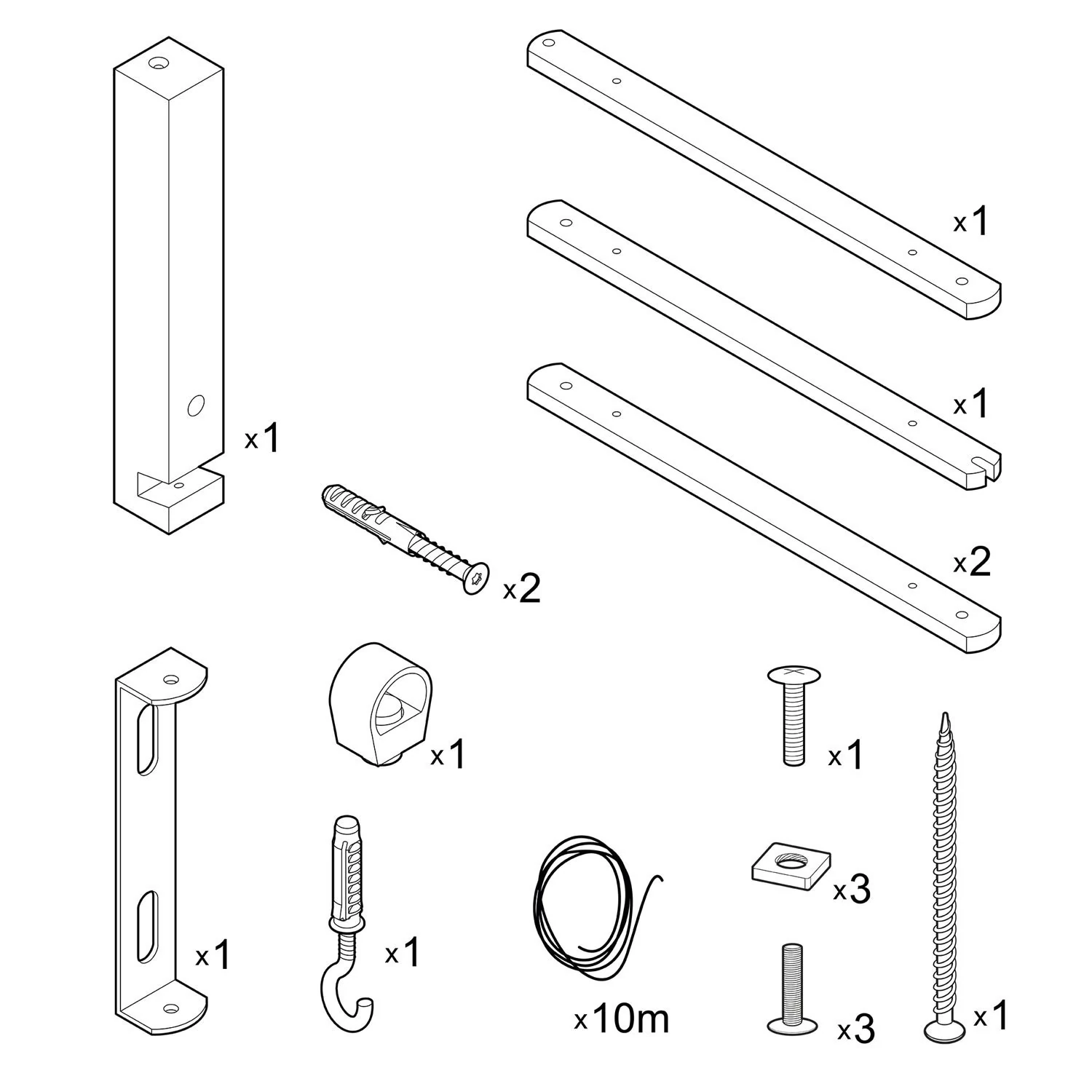 Pinocchio XL, support mural réglable en bois pour appliques murales