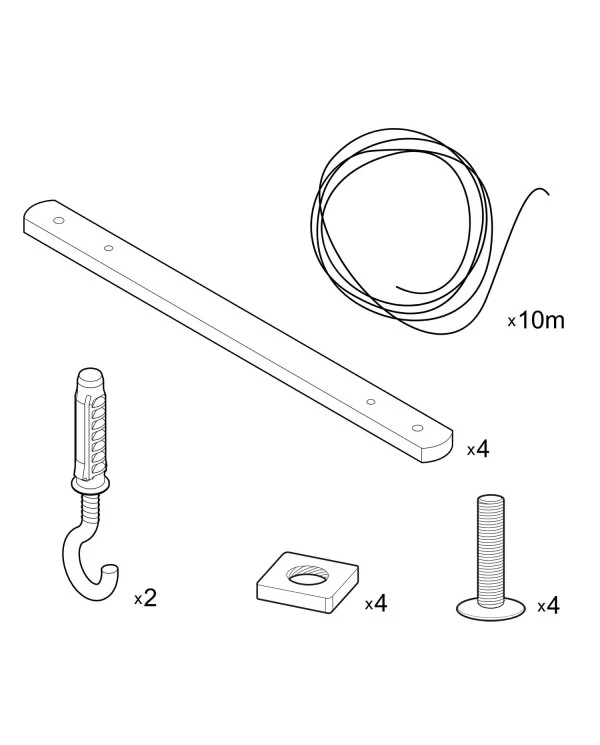 Zigh-Zagh, support de plafond réglable en bois pour lampes à suspension