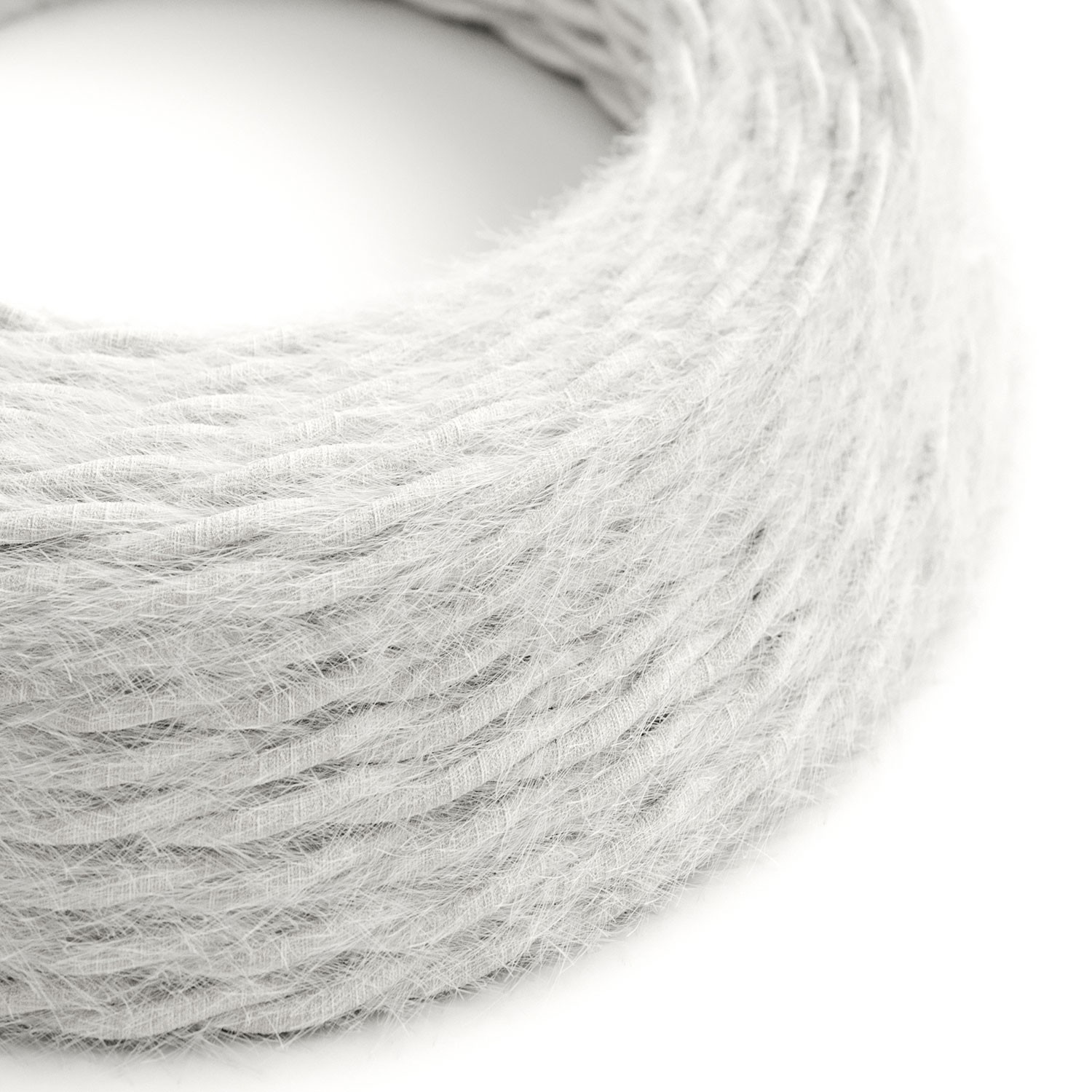 Câble textile Blanc optique Marlene - L'Original Creative-Cables - TP01 tressé 2x0.75mm / 3x0.75mm