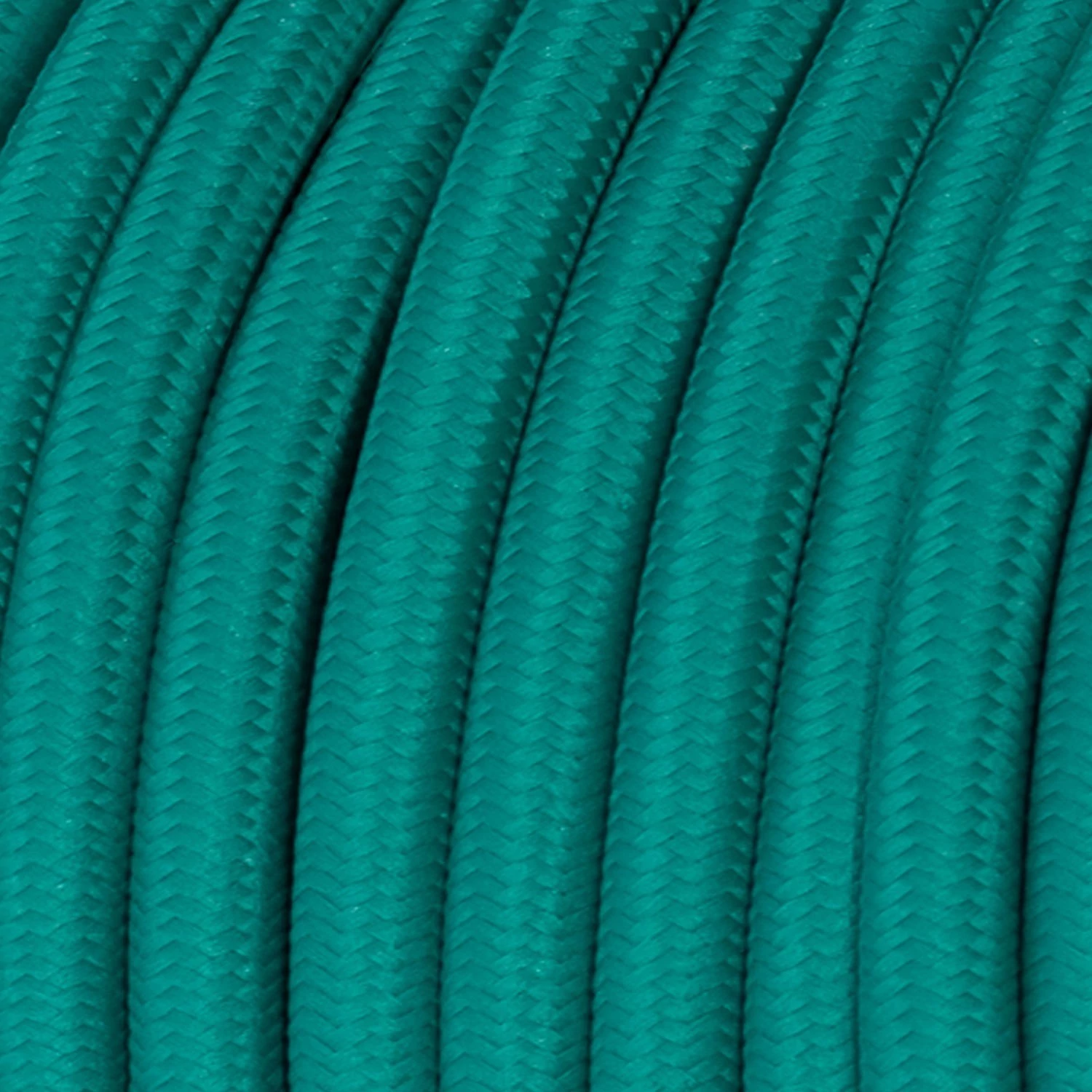 Câble textile Turquoise brillant - L'Original Creative-Cables - RM71 rond 2x0,75mm / 3x0,75mm