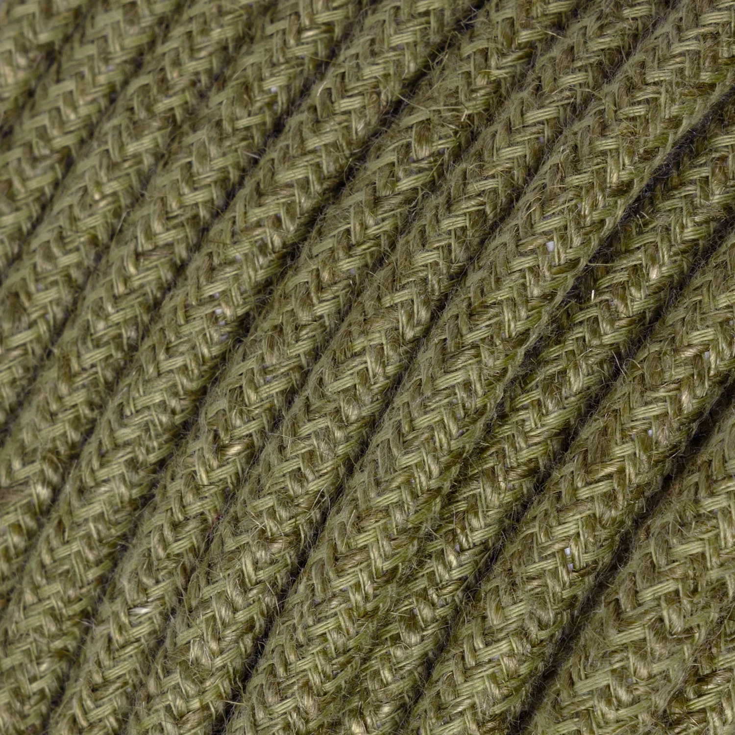 Câble textile Marron écorce jute - L'Original Creative-Cables - RN26 rond 2x0,75mm / 3x0,75mm