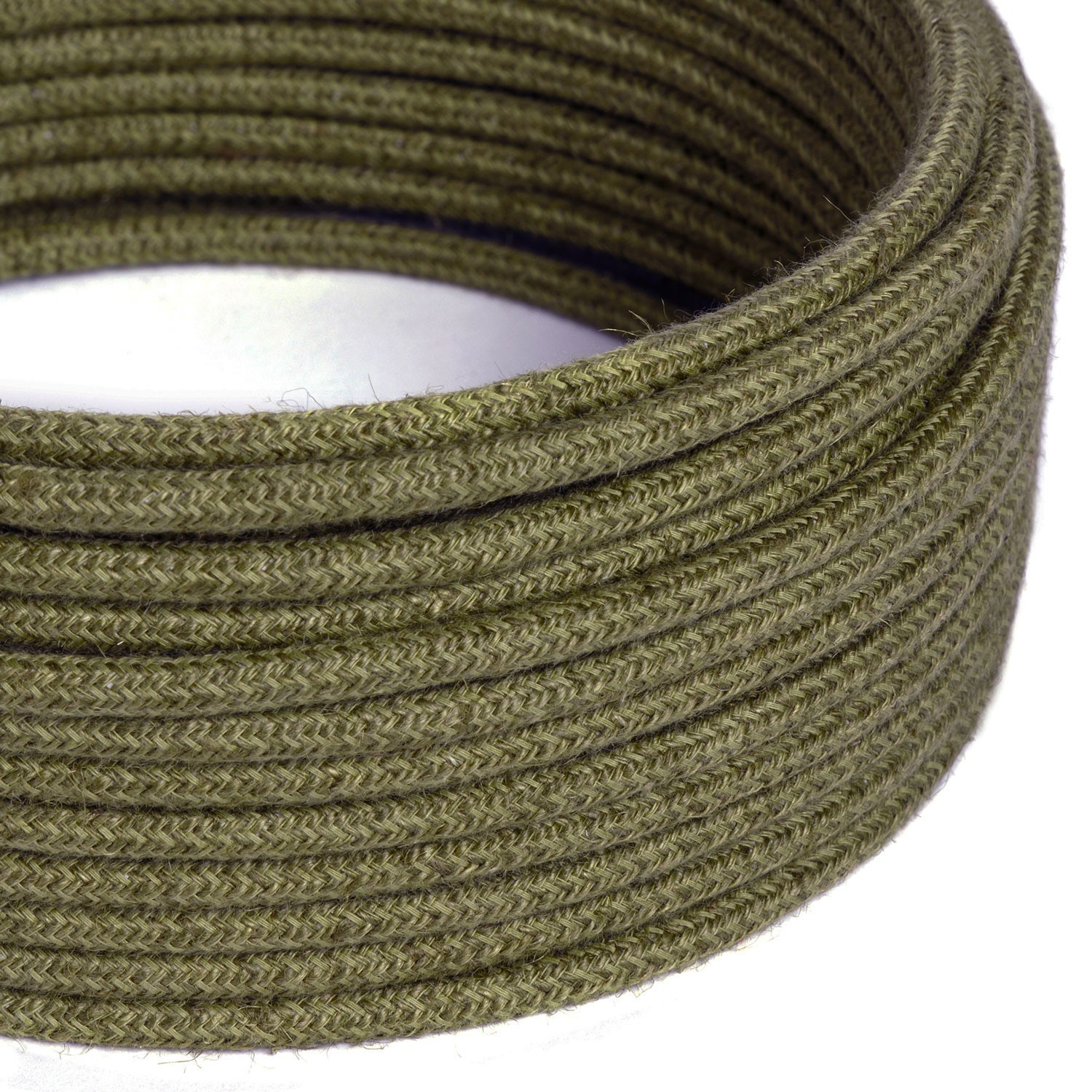 Câble textile Marron écorce jute - L'Original Creative-Cables - RN26 rond 2x0,75mm / 3x0,75mm