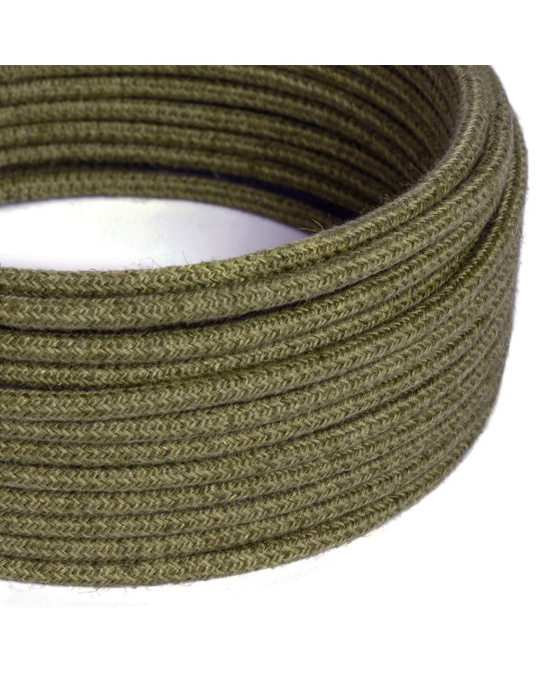 Câble textile Marron écorce jute - L'Original Creative-Cables - RN26 rond 2x0,75mm / 3x0,75mm