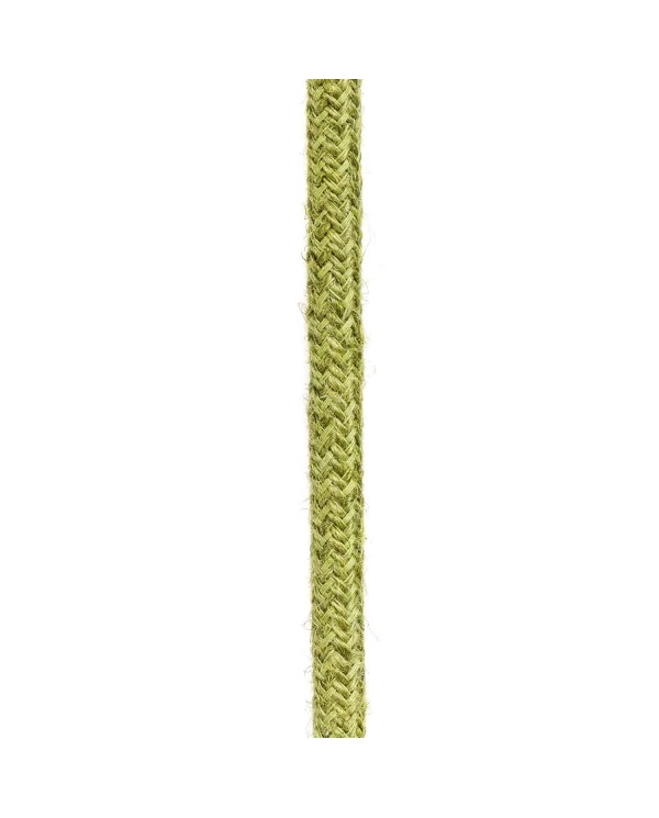 Câble textile Vert foin jute - L'Original Creative-Cables - RN23 rond 2x0,75mm / 3x0,75mm