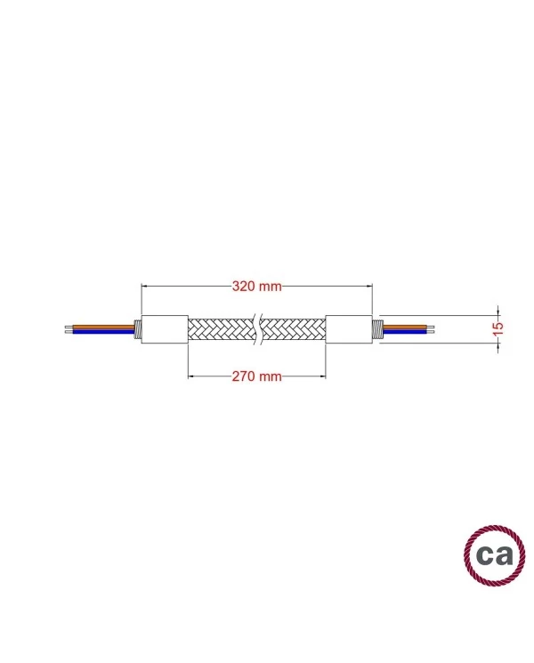 Kit Creative Flex tube flexible recouvert de tissu RM75 Titane