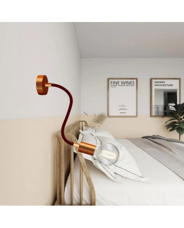 Kit Creative Flex tube flexible recouvert de tissu RM19 Bordeaux
