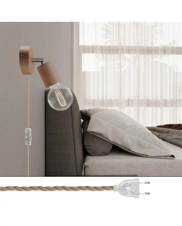 Lampe Spostaluce Snodo réglable en bois