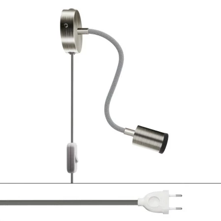 Lampe Spostaluce Flex 30 réglable avec spot GU1d0 - Titane satiné