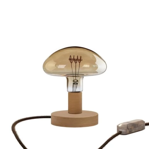 Lampe de table Posaluce Mushroom en bois