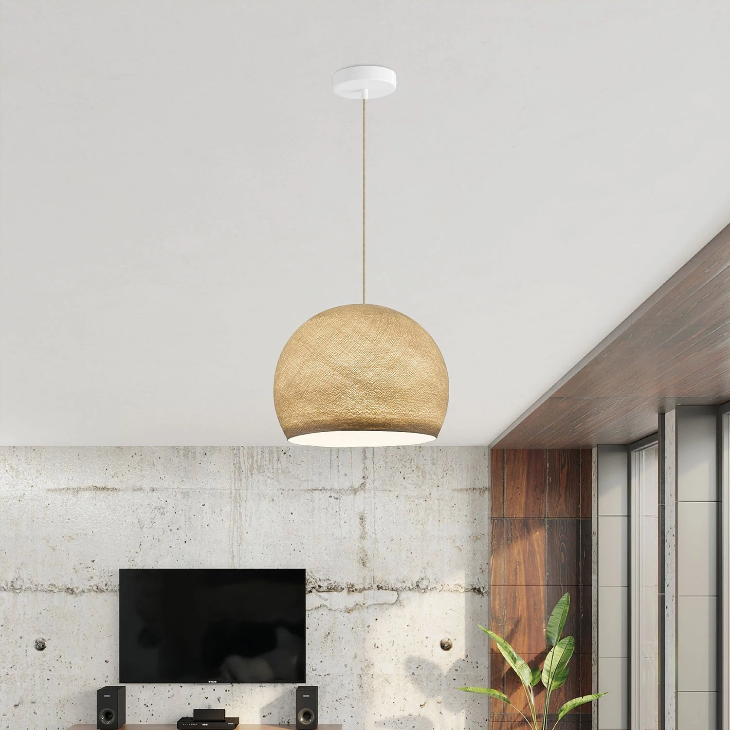 Lampe suspension avec abat-jour Cupola