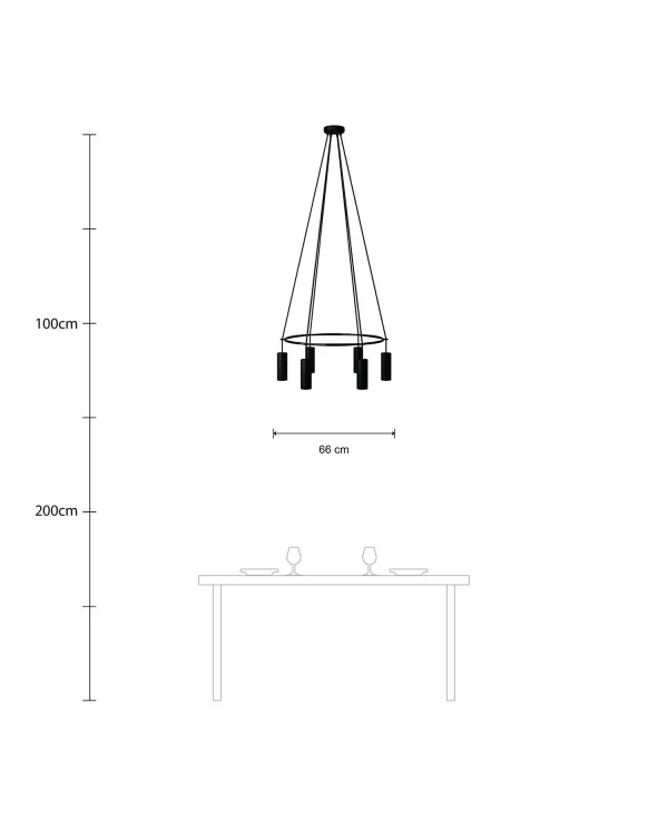 Lustre Cage avec 6 bras Tub-E14