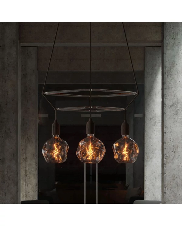 Lustre 2 Cage avec 4 bras Globo Bumped