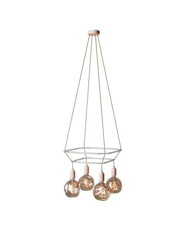 Lustre 2 Cage avec 4 bras Globo Bumped