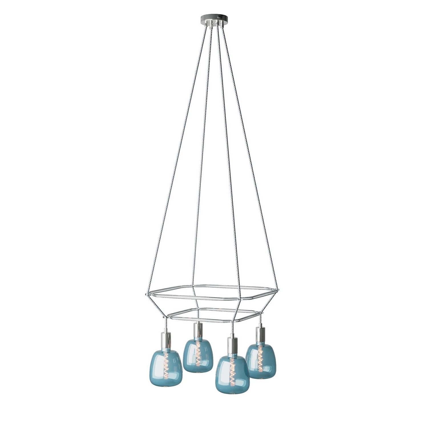 Lustre 2 Cage avec 4 bras Bona Pastel