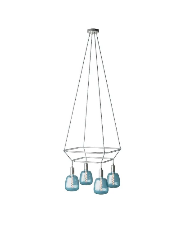 Lustre 2 Cage avec 4 bras Bona Pastel