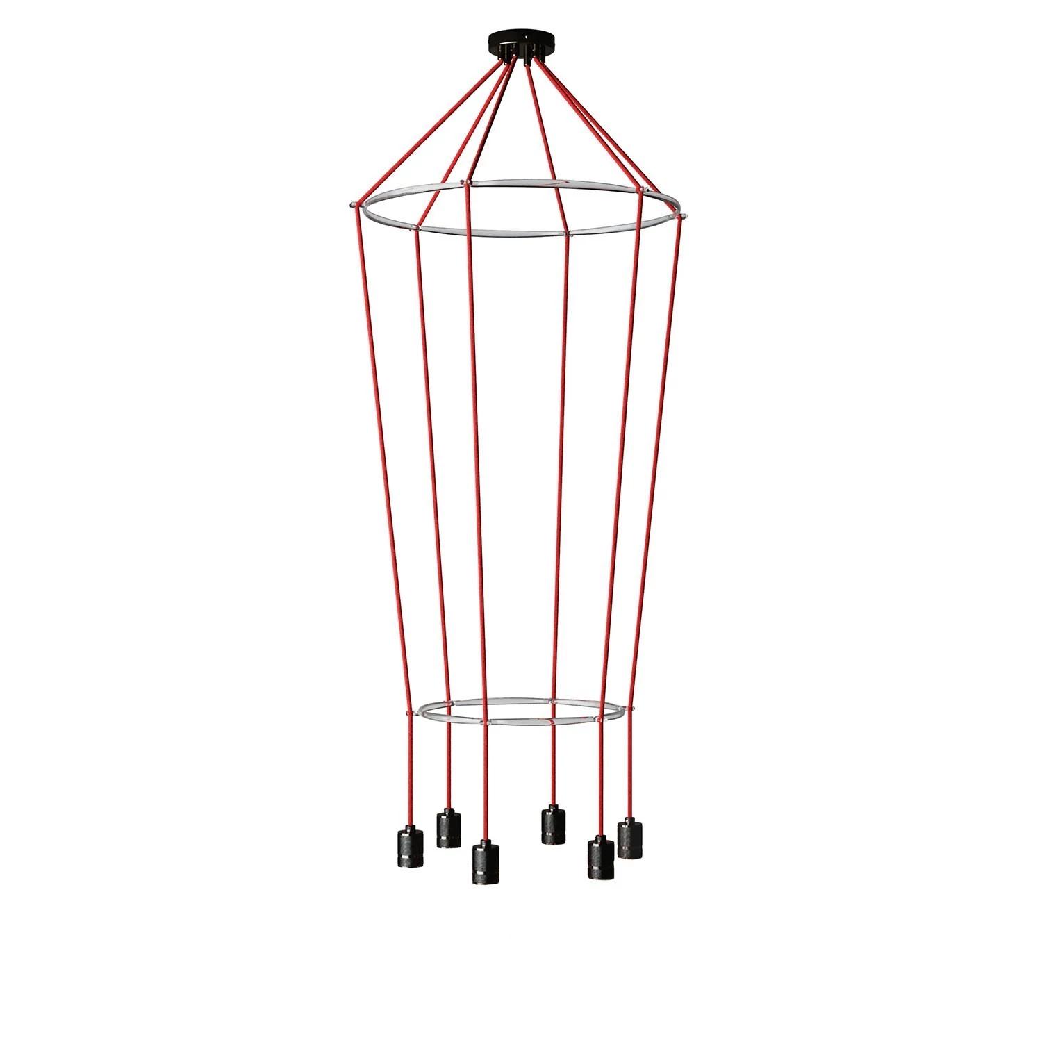 Lustre 2 Cage avec 6 bras Globo