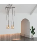 Lustre 2 Cage avec 6 bras Globo