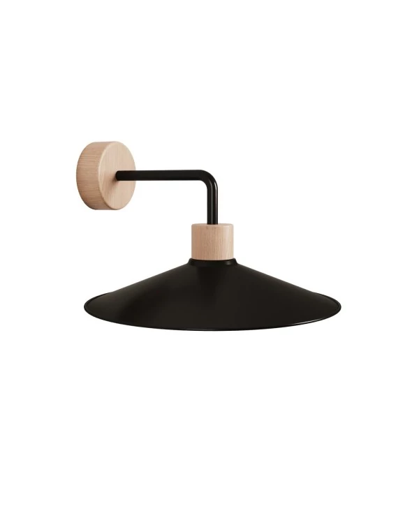 Lampe murale en bois avec abat-jour Swing et extension courbée - Fermaluce Wood