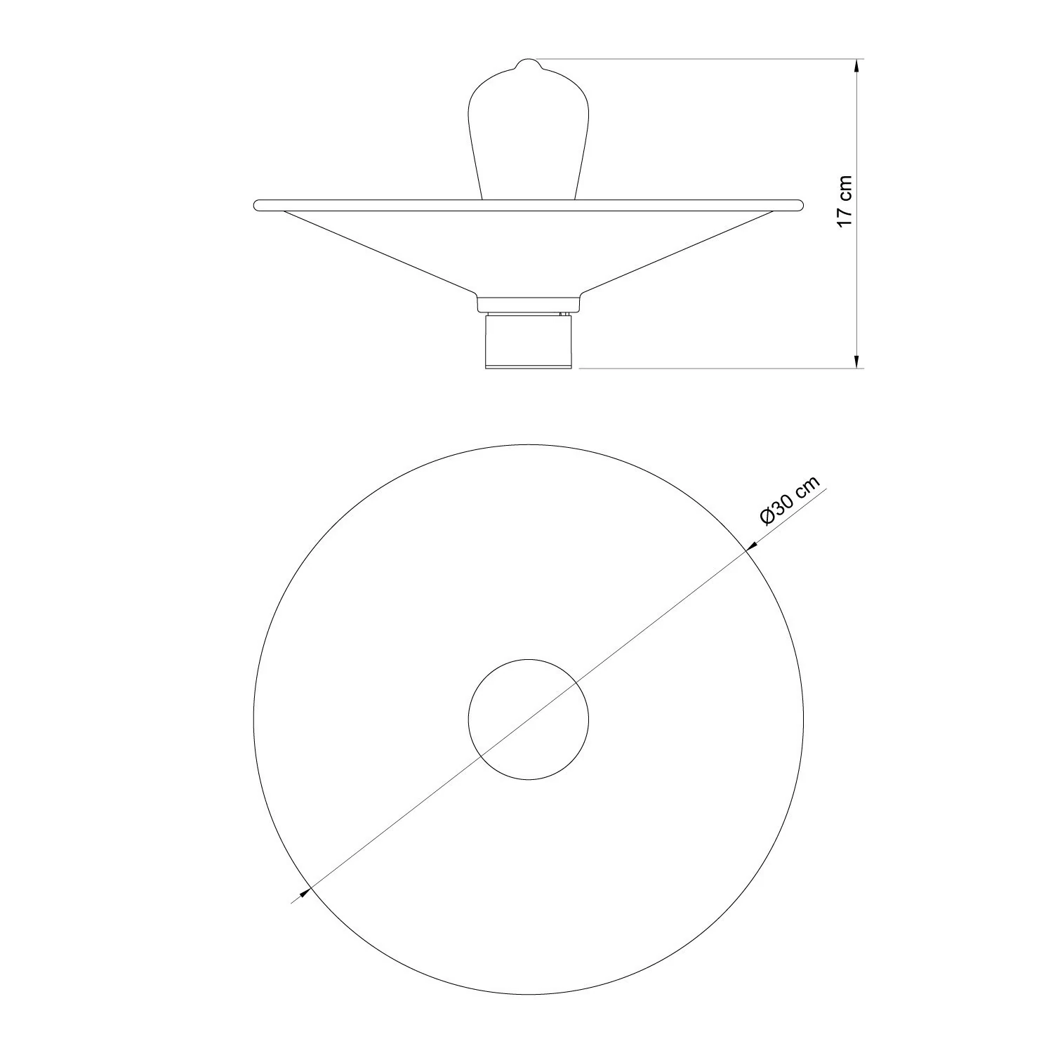 Lampe de plafond avec abat-jour en métal Swing - Waterproof IP44