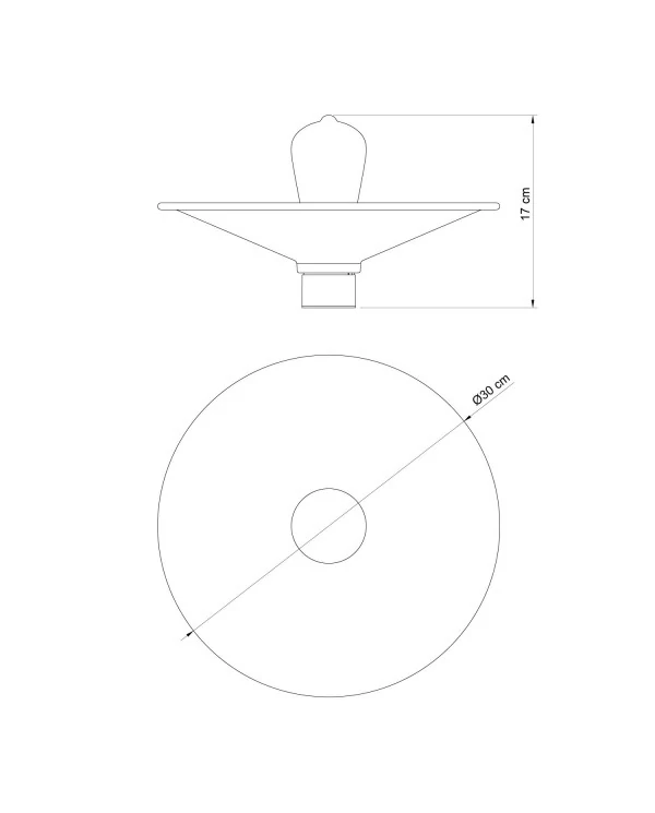 Lampe de plafond avec abat-jour en métal Swing - Waterproof IP44