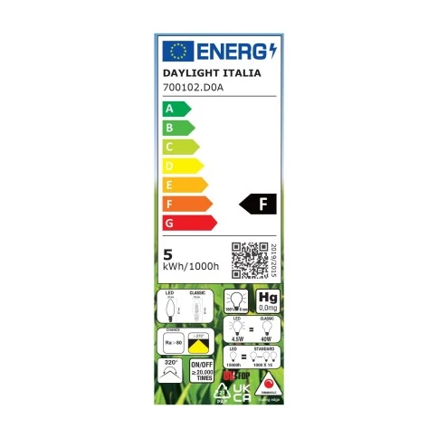 Ampoule Filament LED Olive 4.5W 470Lm E14 Claire 2700K