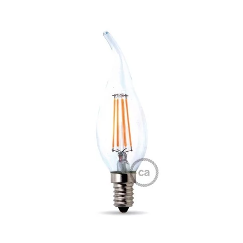 Ampoule Filament LED Coup de Vent 4.5W 470Lm E14 Claire 2700K