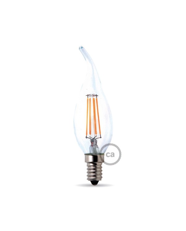 Ampoule Filament LED Coup de Vent 4.5W 470Lm E14 Claire 2700K