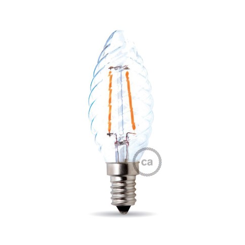Ampoule Filament LED Tortiglione 4W 440Lm E14 Claire
