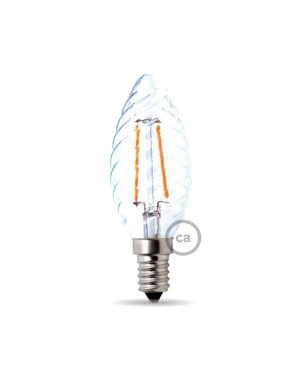 Ampoule Filament LED Tortiglione 4W 440Lm E14 Claire