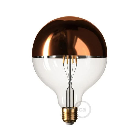 Ampoule LED Globe G125 Demi Sphère Cuivrée 7W 806Lm E27 2700K Dimmable