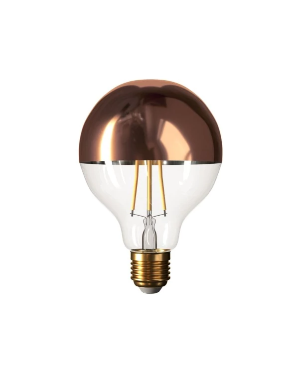 Ampoule LED Globe G95 Demi Sphère Cuivrée 7W 730Lm E27 2700K Dimmable