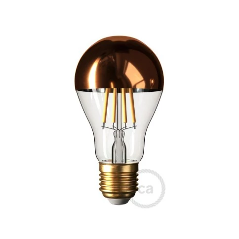 Ampoule LED Goutte A60 Demi Sphère Cuivrée 7W 806Lm E27 2700K Dimmable