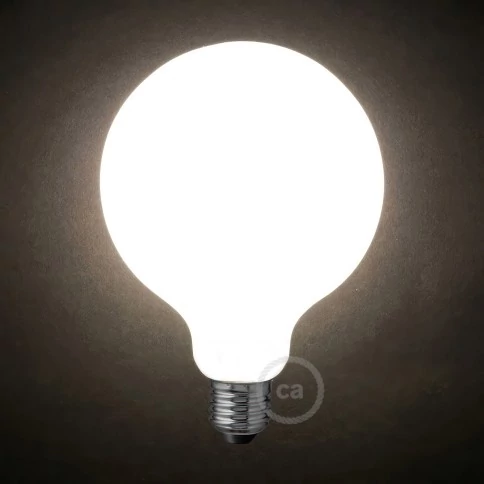 Ampoule LED Blanc Lait - Globe G125 - 7W 806Lm E27 2700K Dimmable