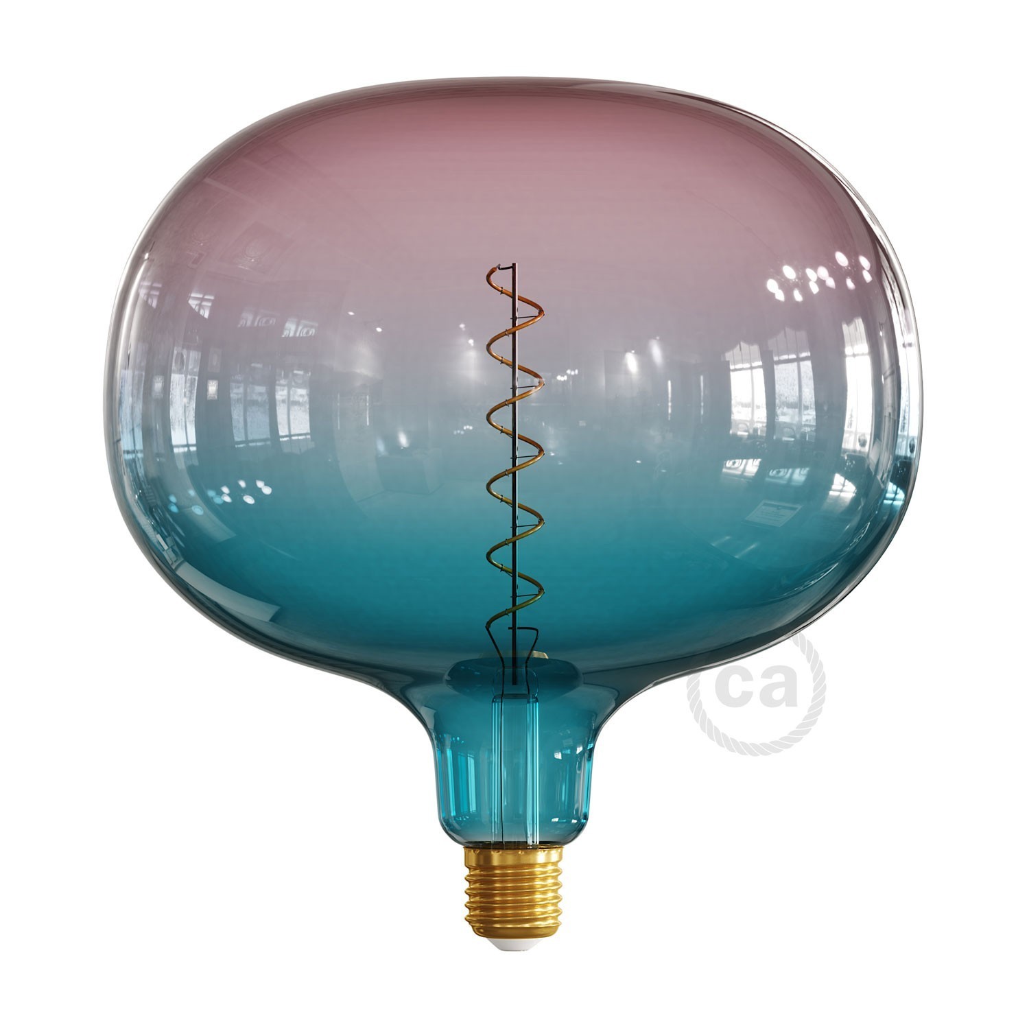 Ampoule LED XXL Cobble série Pastel, couleur Rêve (Dream), filament spirale 4W 100Lm E27 2200K Dimmable
