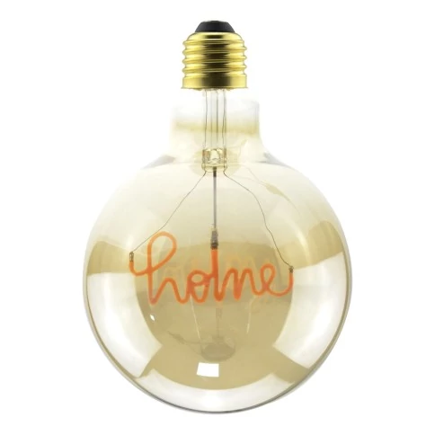 Ampoule Dorée Globe LED pour suspension - G125 Filament simple "Home" - 5W 250Lm E27 2000K Dimmable